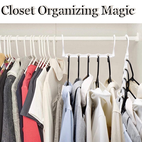 Space Saving Plastic Hangers Hanger Extenders for Clothes Closet Organizing - Picture 2 of 10